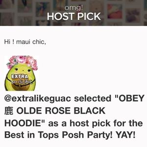 obey olde rose black hoodie